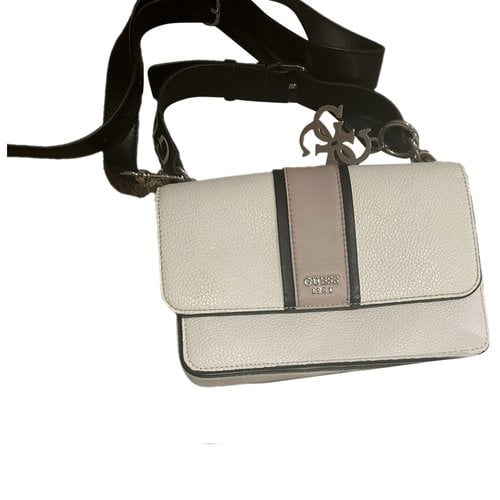 Pre-owned Guess Leather Crossbody Bag In White