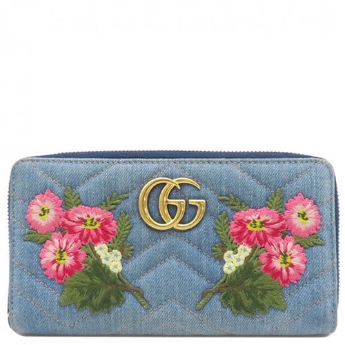 Pre-owned Gucci Wallet In Blue