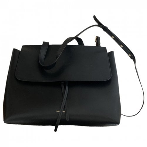 Pre-owned Mansur Gavriel Lady Leather Handbag In Black