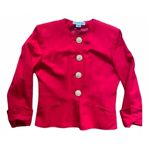 Pre-owned Dior Linen Blazer In Red