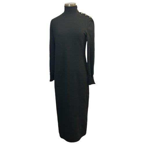 Pre-owned Chanel Wool Maxi Dress In Black