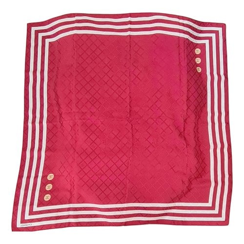 Pre-owned Chanel Silk Scarf In Red