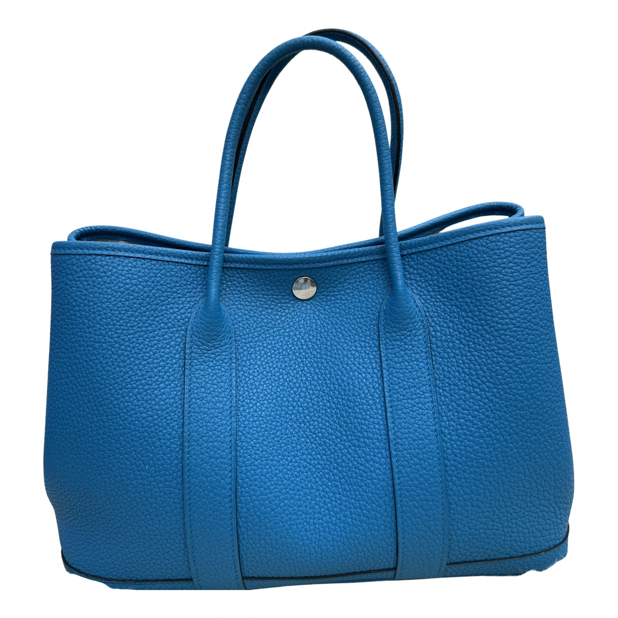 Blue Garden Party Leather Tote
