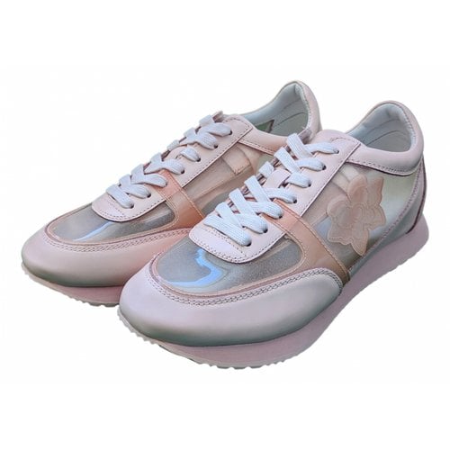 Pre-owned Furla Leather Trainers In Pink