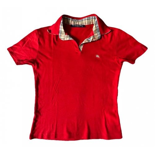 Pre-owned Burberry T-shirt In Red
