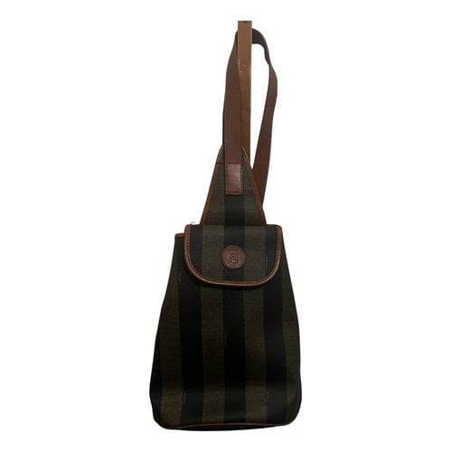 Pre-owned Fendi Leather Backpack In Brown