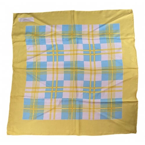 Pre-owned Saint Laurent Silk Neckerchief In Yellow