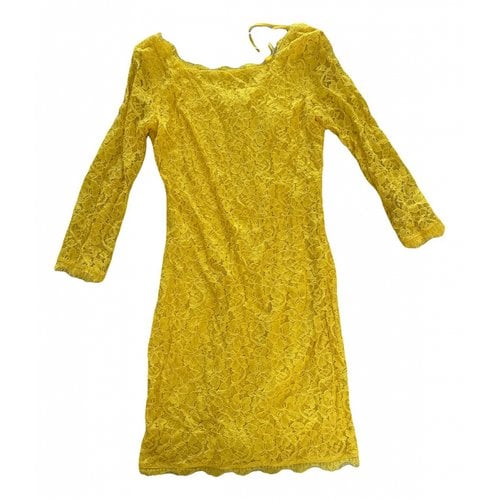 Pre-owned Diane Von Furstenberg Mini Dress In Yellow