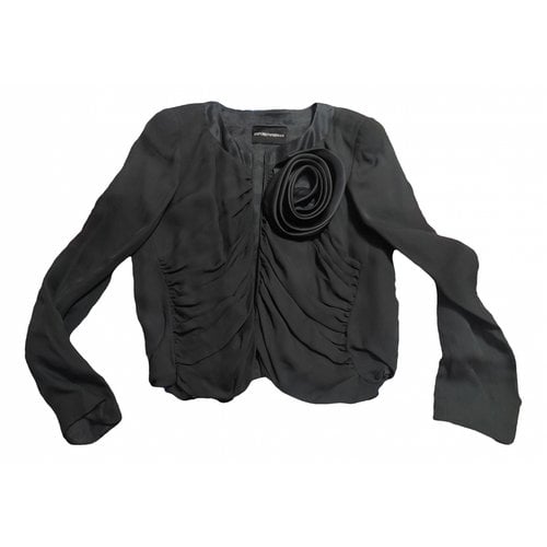 Pre-owned Emporio Armani Silk Jacket In Grey