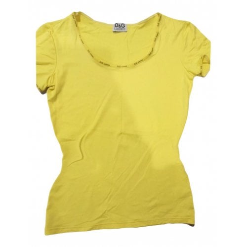 Pre-owned D&g T-shirt In Yellow