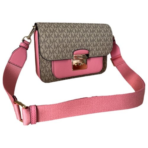 Pre-owned Michael Kors Sloan Leather Crossbody Bag In Pink