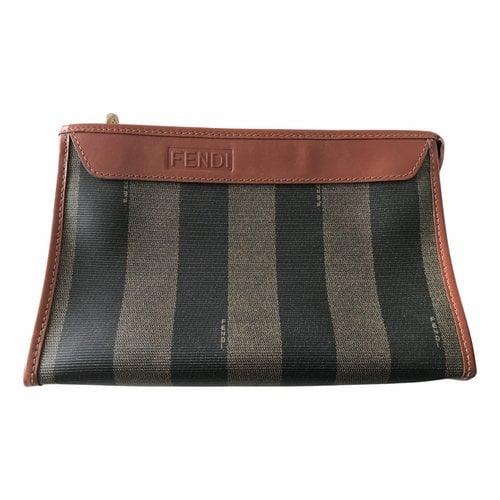 Pre-owned Fendi Leather Handbag In Brown
