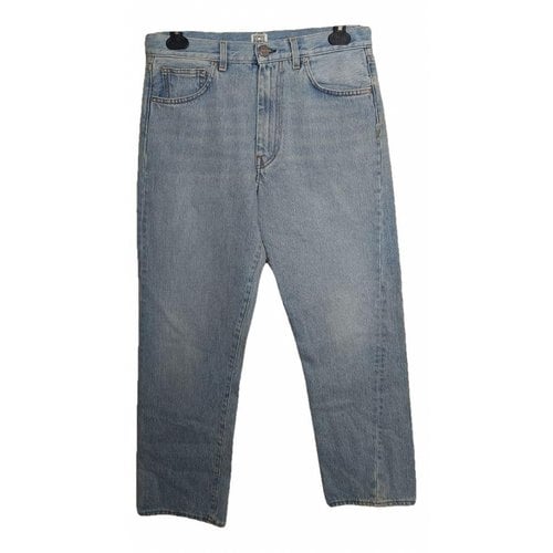 Pre-owned Totême Original Boyfriend Jeans In Turquoise