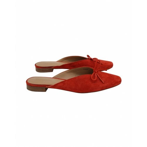 Pre-owned Reformation Mules & Clogs In Red