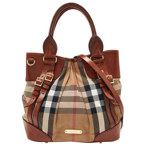 Pre-owned Burberry Leather Tote In Brown