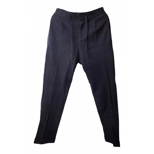Pre-owned Paolo Pecora Trousers In Blue
