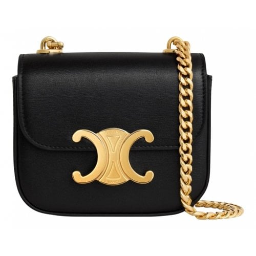 Pre-owned Celine Charm Leather Handbag In Black