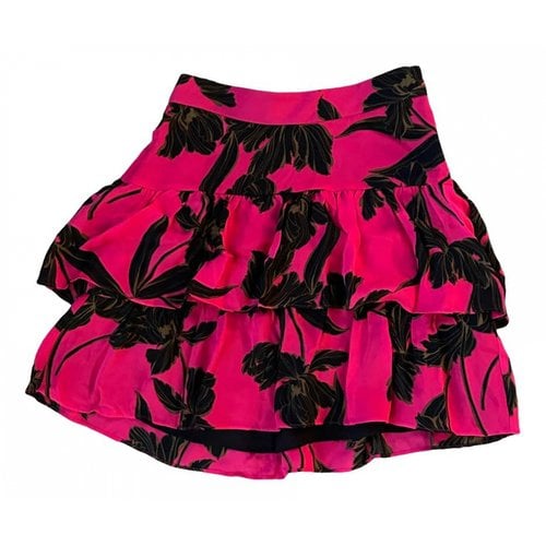 Pre-owned A.l.c Silk Mini Skirt In Pink