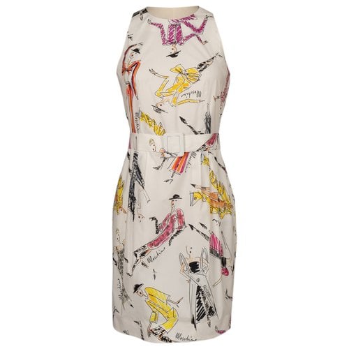 Pre-owned Moschino Mid-length Dress In White
