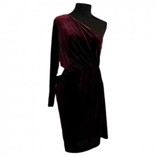 Pre-owned Halston Mini Dress In Red
