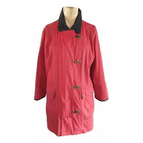 Pre-owned Burberry Trenchcoat In Red