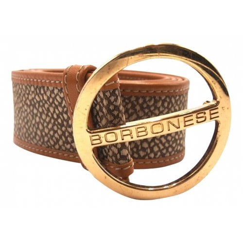 Pre-owned Borbonese Leather Belt In Camel