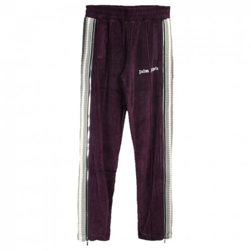 Pre-owned Palm Angels Trousers In Burgundy