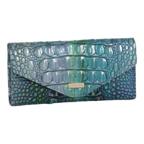 Pre-owned Brahmin Leather Wallet In Blue