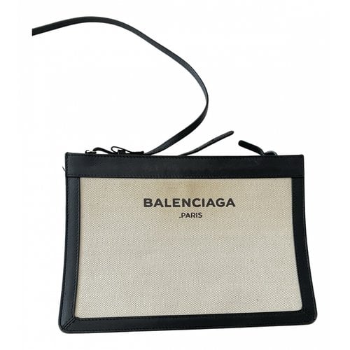 Pre-owned Balenciaga Linen Handbag In Beige