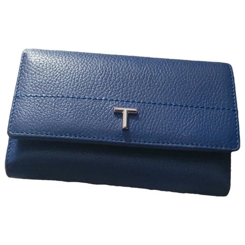 Pre-owned Le Tanneur Leather Wallet In Blue