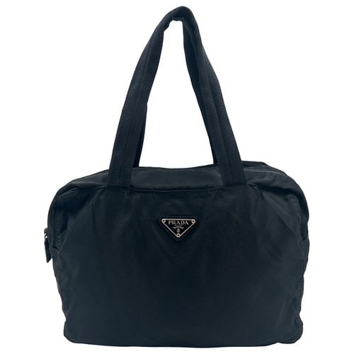Pre-owned Prada Cloth Crossbody Bag In Black