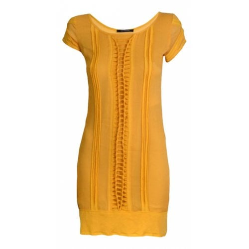 Pre-owned Plein Sud Silk Mini Dress In Yellow