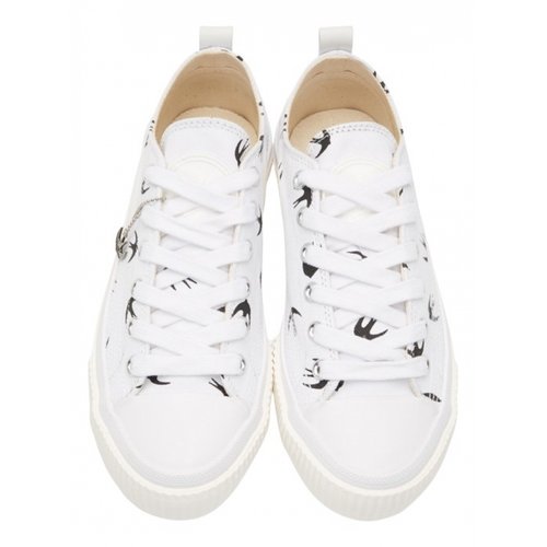 Pre-owned Mcq By Alexander Mcqueen Cloth Trainers In White