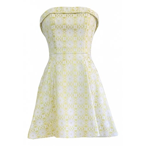 Pre-owned Erin Fetherston Mini Dress In Yellow