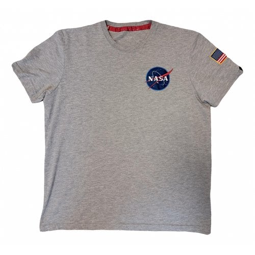 Pre-owned Alpha Industries T-shirt In Grey