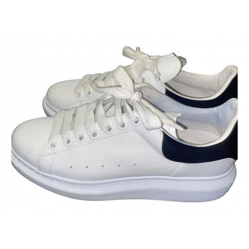 Pre-owned Alexander Mcqueen Leather Lace Ups In White