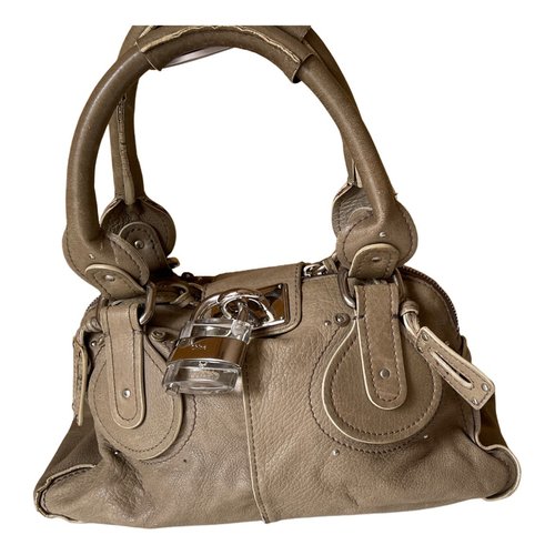 Pre-owned Chloé Stora Leather Handbag In Grey