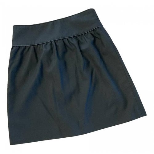 Pre-owned Jenni Kayne Wool Mini Skirt In Black