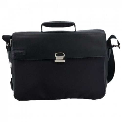 Pre-owned Piquadro Cloth 24h Bag In Black