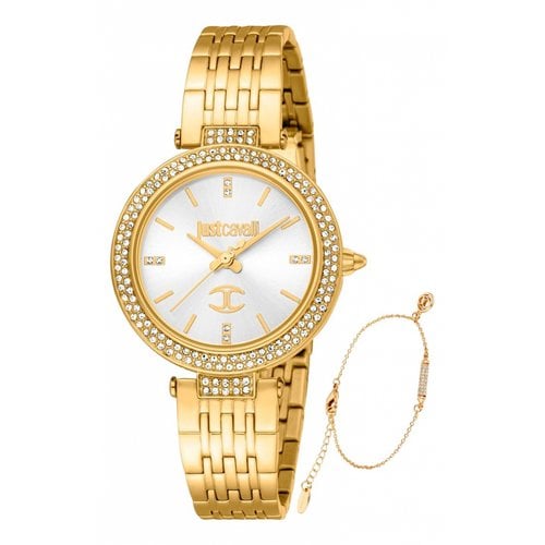 Pre-owned Just Cavalli Watch In Yellow