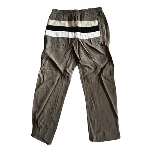Pre-owned 8pm Straight Pants In Grey
