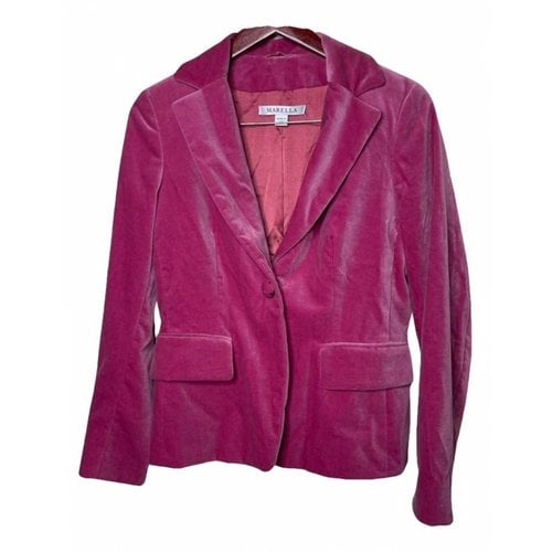 Pre-owned Marella Velvet Blazer In Pink