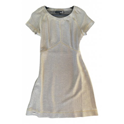 Pre-owned Moschino Love Mini Dress In Gold