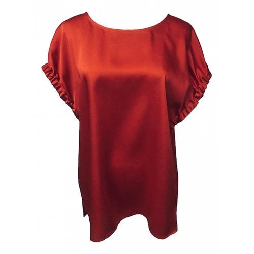 Pre-owned Dkny Blouse In Red