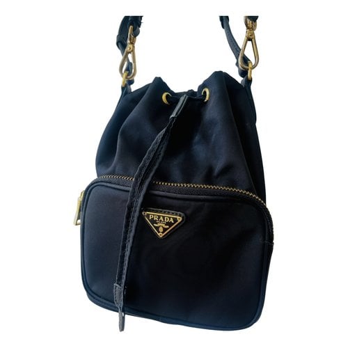 Pre-owned Prada Duet Handbag In Black
