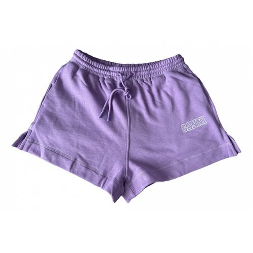 Pre-owned Ganni Shorts In Purple