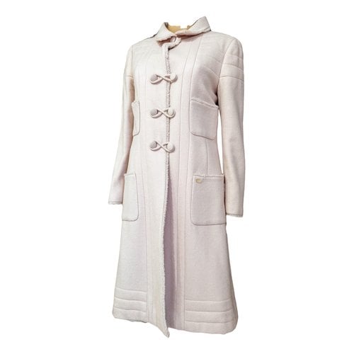 Pre-owned Chanel Wool Coat In Pink