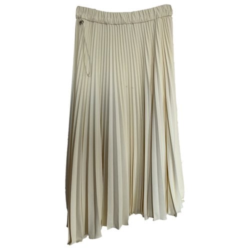 Pre-owned Reiss Mid-length Skirt In Ecru