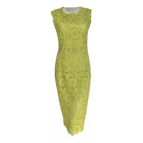 Pre-owned Ermanno Scervino Lace Mid-length Dress In Yellow