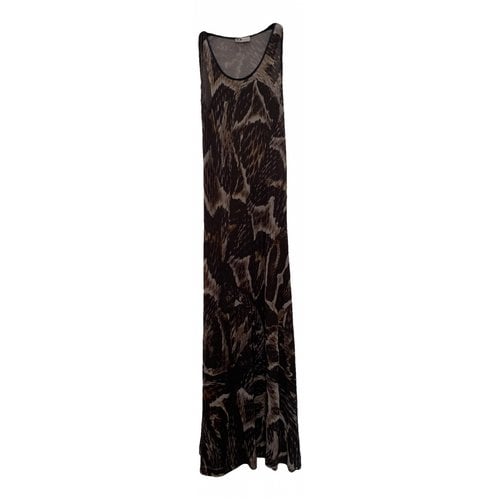 Pre-owned Lanvin Maxi Dress In Brown